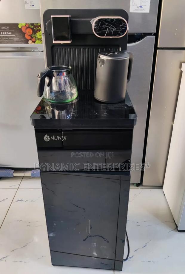 Black and Silver Nunix A1c Bottom Load Hot and Cold Water Dispenser