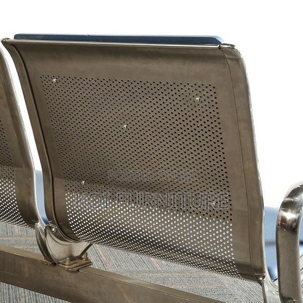 Office Benches; Three Link Heavy Office Leather Reception Area Bench - thumbnail 5