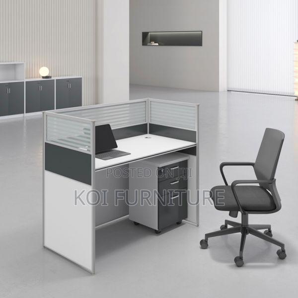 Office Desk; One User Office Workstation Desk With Patition Wall