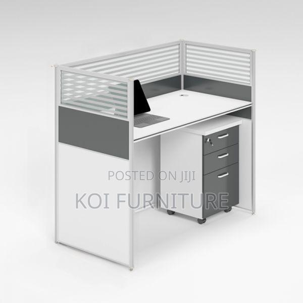 Office Desk; One User Office Workstation Desk With Patition Wall - thumbnail 2