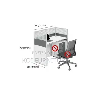 Office Desk; One User Office Workstation Desk With Patition Wall