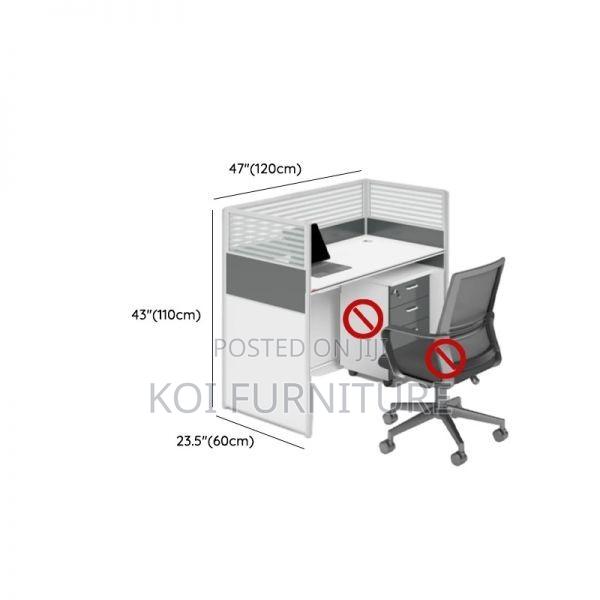 Office Desk; One User Office Workstation Desk With Patition Wall - thumbnail 4