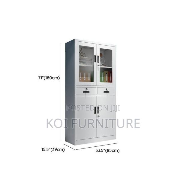 Office Cabinet; Two_ Doors Filing Cabinet With Lockable Drawers - thumbnail 3