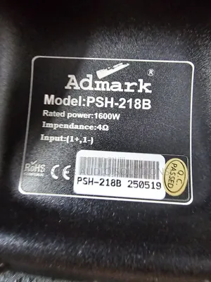 Admark 1600w Double Bass Passive Speaker With Mobile Flight Case