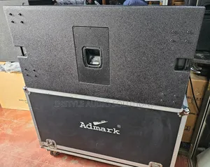 Admark 1600w Double Bass Passive Speaker With Mobile Flight Case