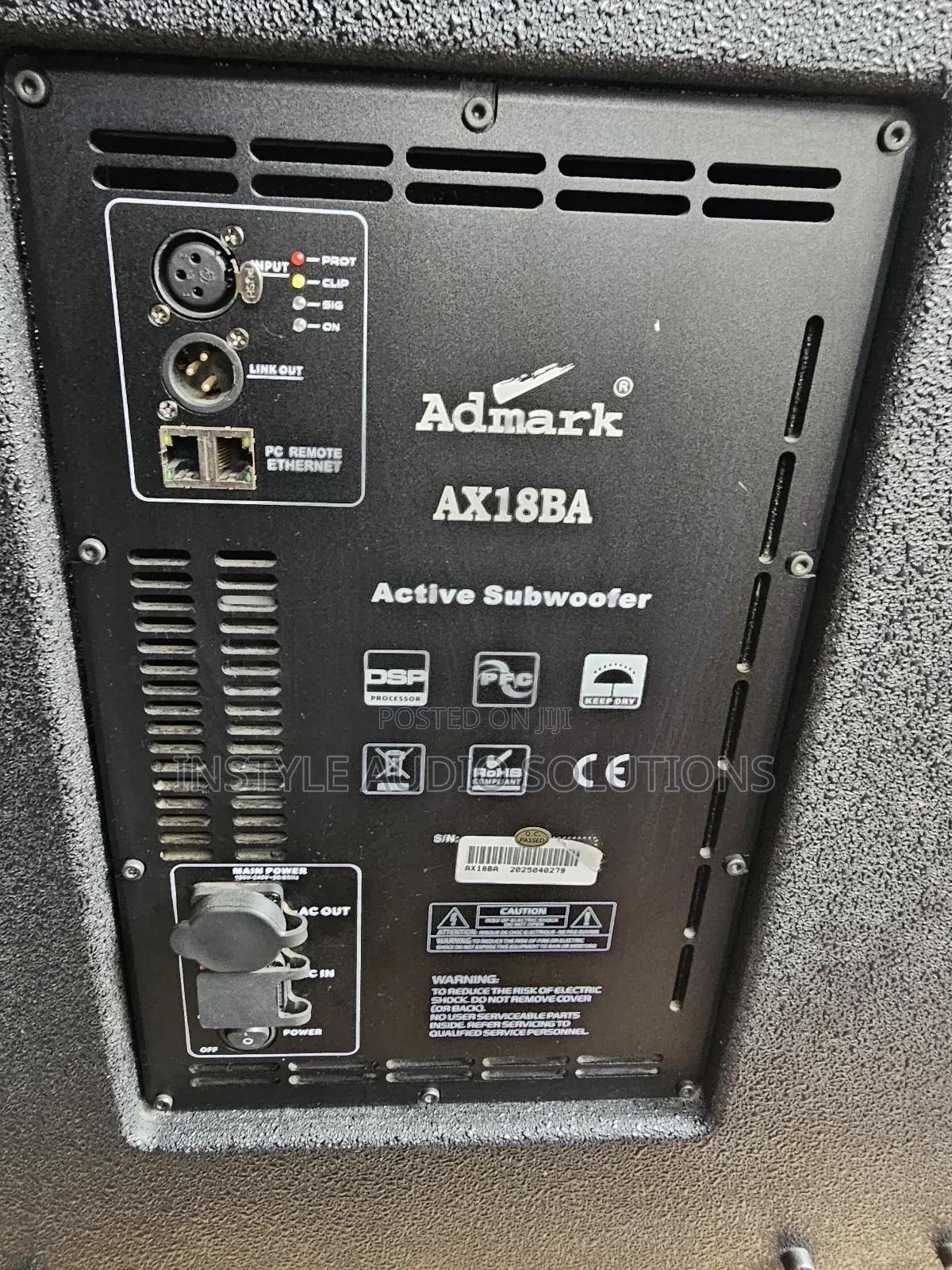 Admark 18" Active Single Bass Speaker Ax18ba