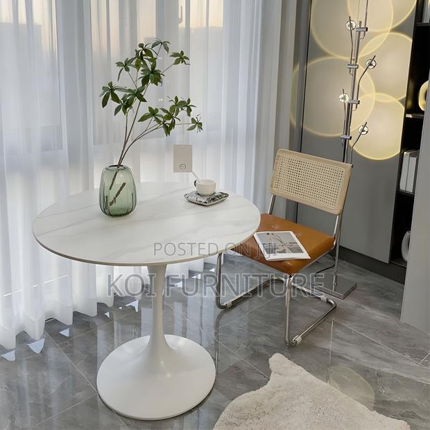 Coffee Table; Marble Home Office Tulip Living Room Coffee Table - thumbnail 5