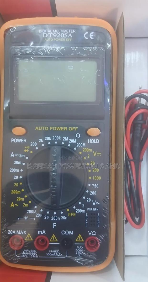 Dt-9205a Digital Multimeter (Yellow)/Digital Multimeter