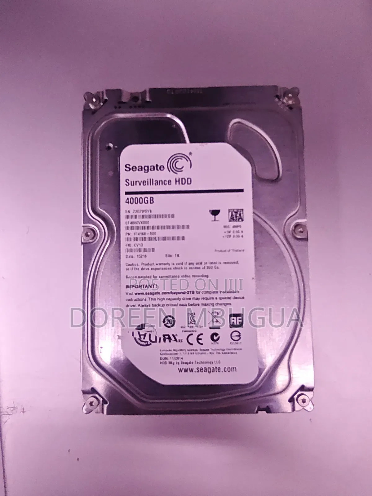 4000gb Seagate Surveillance HDD