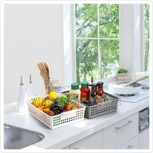 White*Multipurpose Sundries Storage Baskets 3pcs Set .