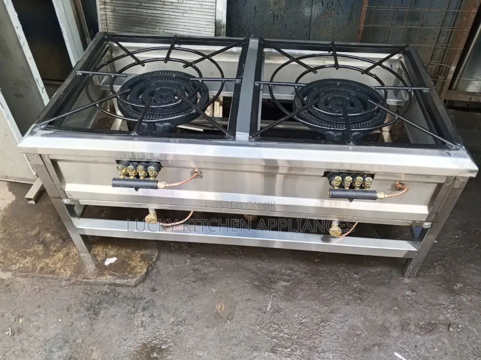 Higher Four Rings Commaccial Stainless Steel Two Burner.