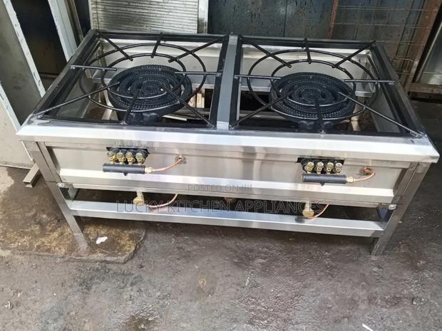 Higher Four Rings Commaccial Stainless Steel Two Burner.