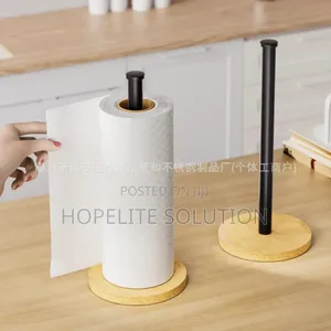 Paper Towel Holder With Bamboo Base