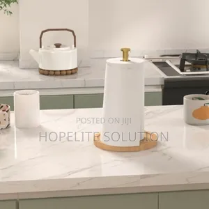 Paper Towel Holder With Bamboo Base