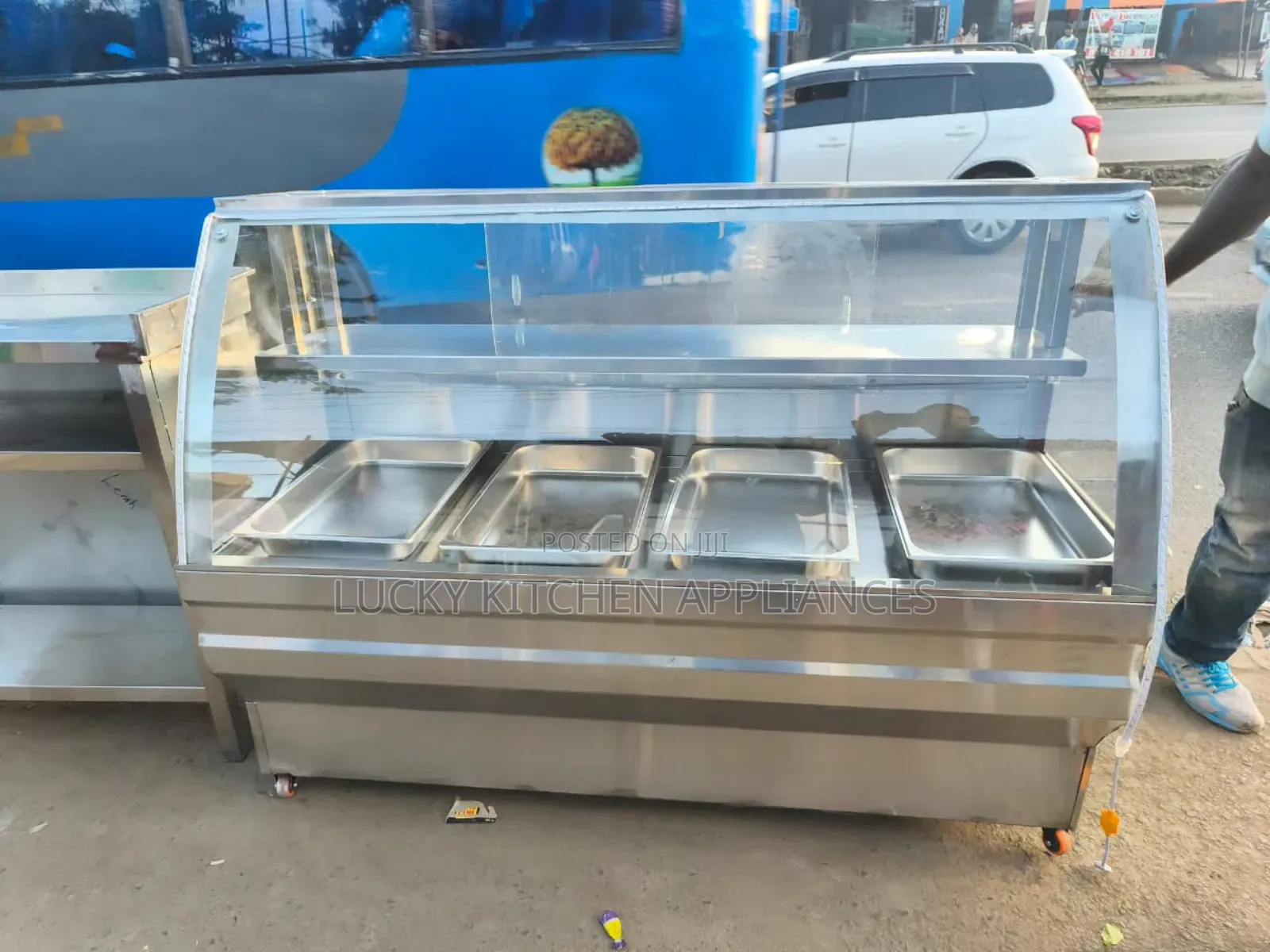 Pure Stainless Steel Meat Chiller Display.