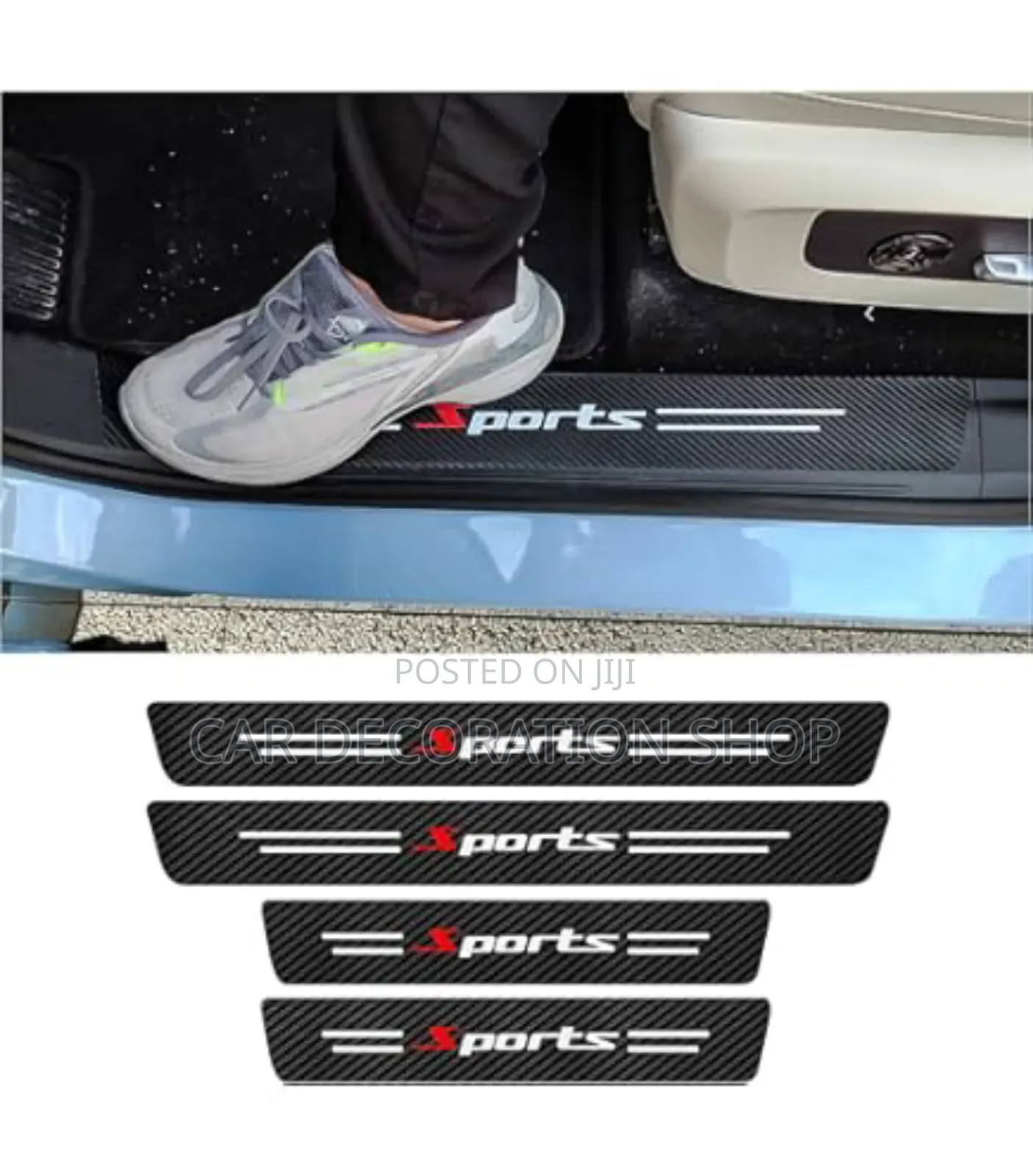 4pcs Sport Door Sill Cover Panel Sticker