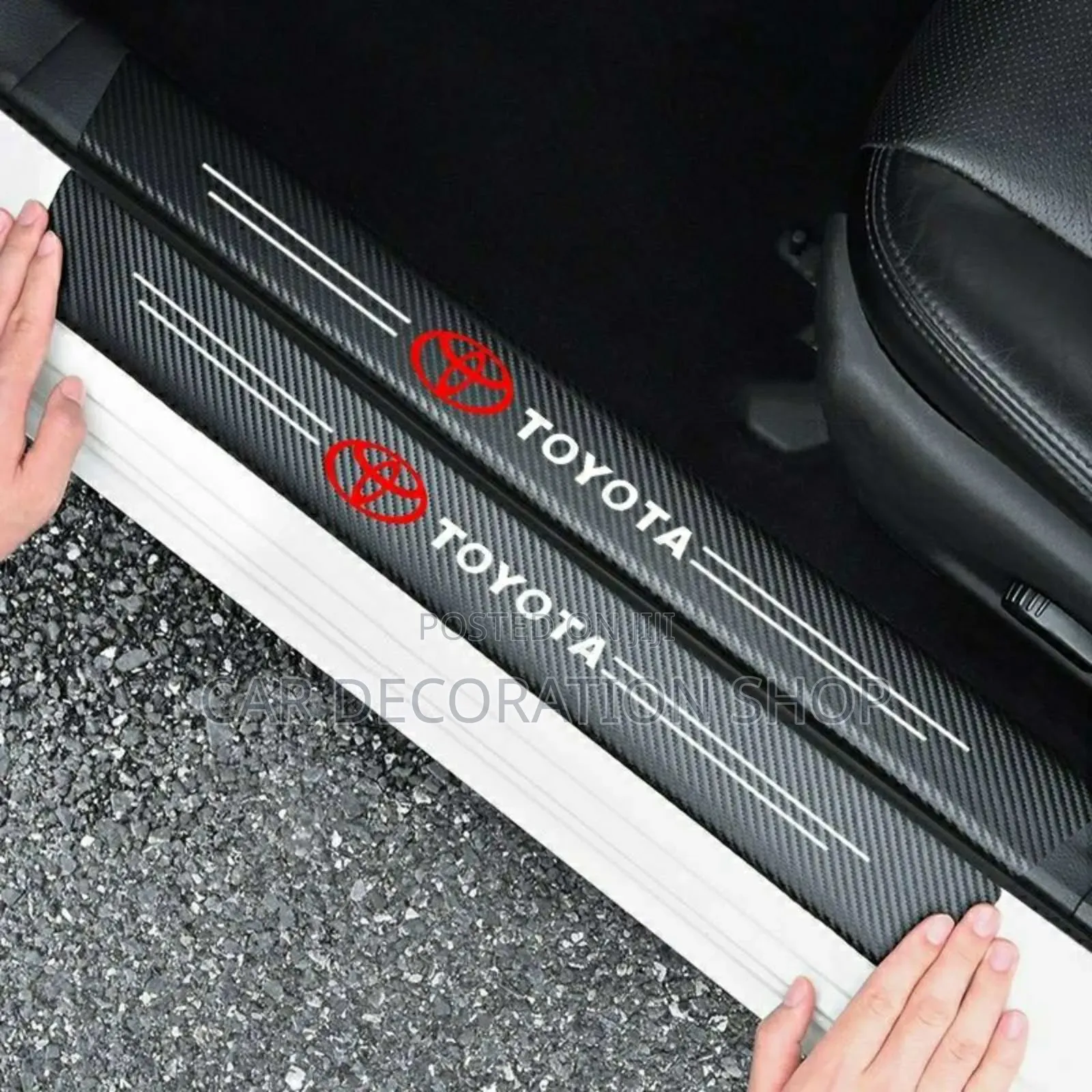4pcs Toyota Waterproof Door Open Step Stickers