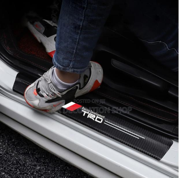 TRD 4pcs Branded Carbon Door Step Stickers