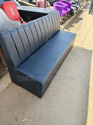Waiting Benches, Black With Bark Lines