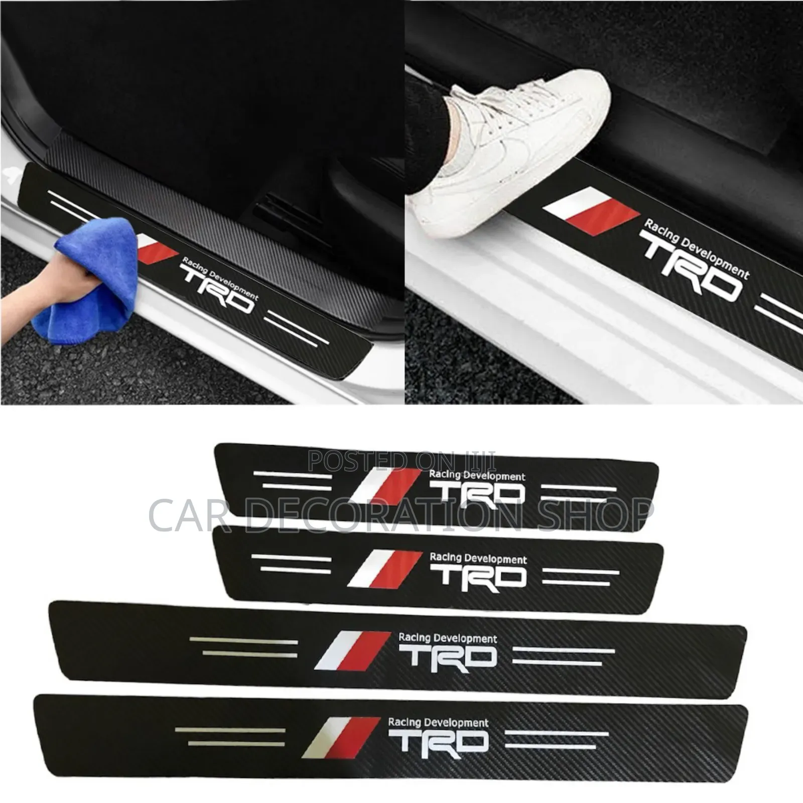 4x Toyota Interior Decorative Antiscratch Stickers