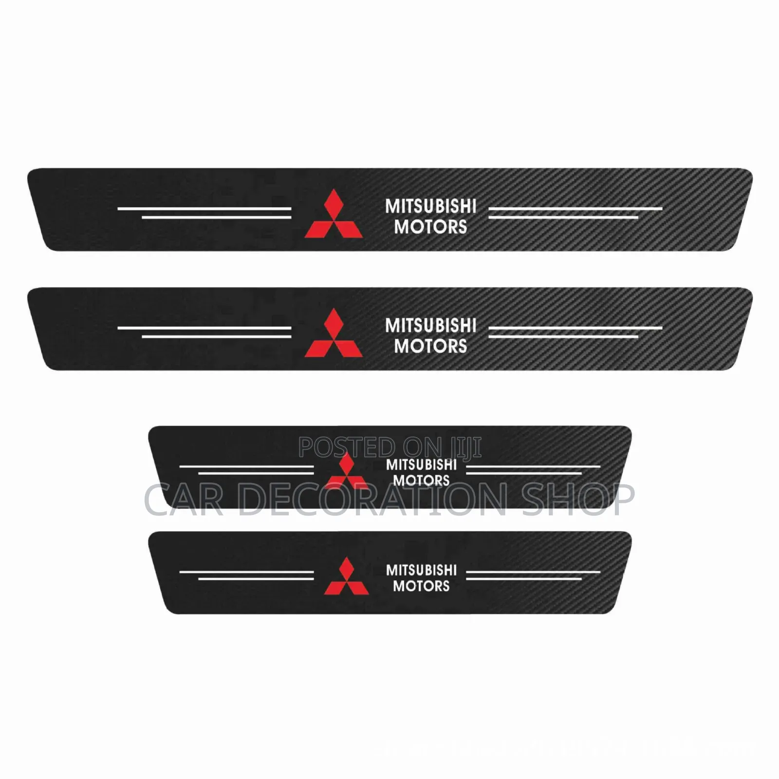 4pcs Mitsubishi Carbon Door Stickers