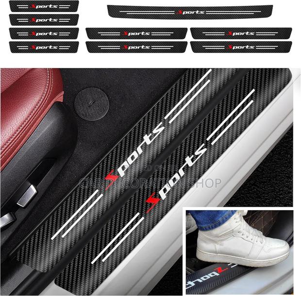 4x Sport Antiscratch Carbon Fiber Self Adhesive Stick On