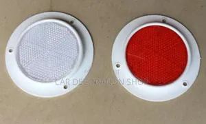 2pcs Round Truck Reflectors In Red Or White