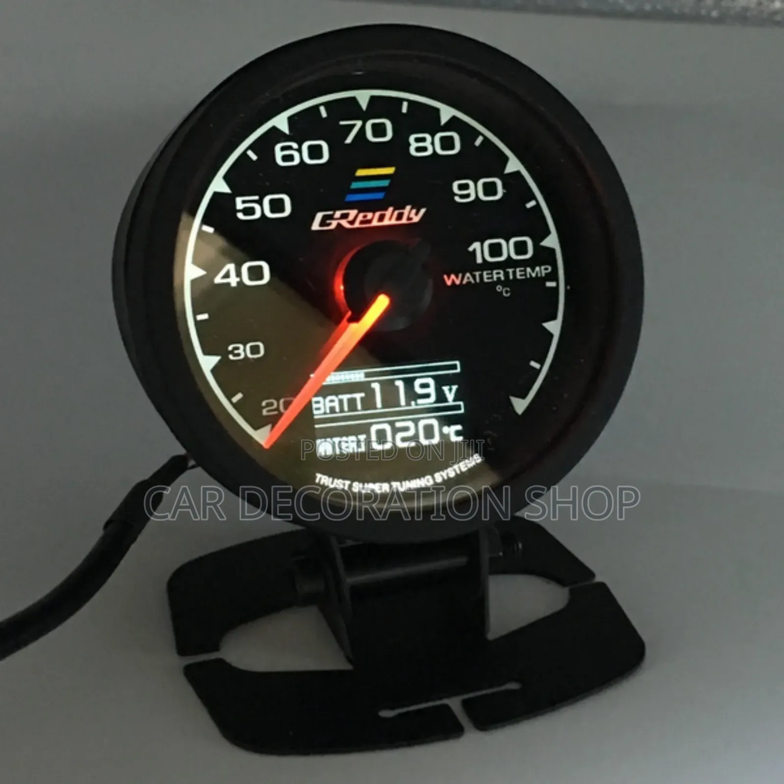 7 Color Led Boost Meter Water Temperature Gauge