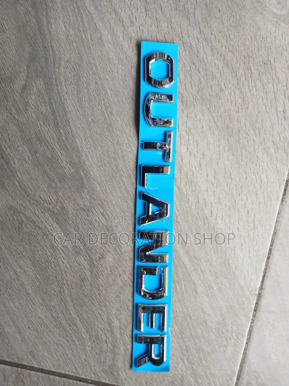 Outlander Chrome Decal Badge for Bonnet