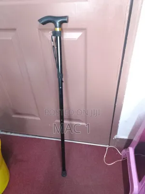 Black Foldable Metallic Walking Stick for Men
