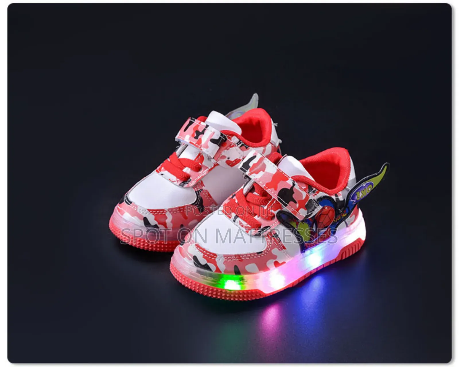 Kids' Spiderman Led Shoes. Sizes 21-30. Delivery Services Available.