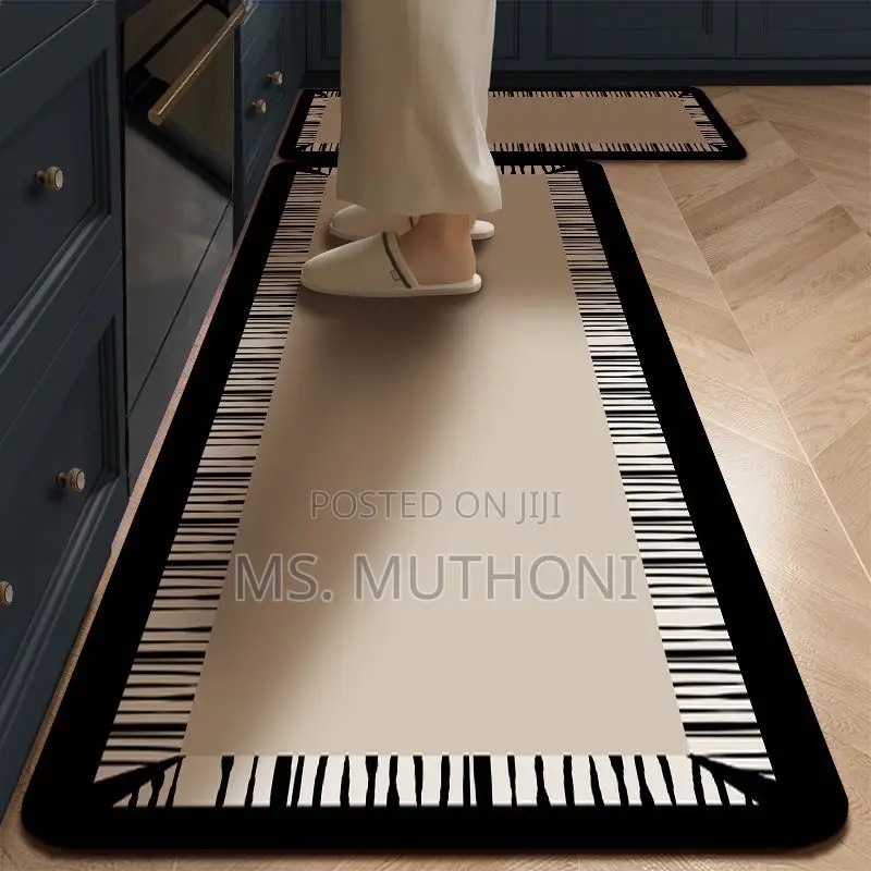 Beautiful Aesthetic Rubber Bottom Anti-Slip Kitchen Mats*