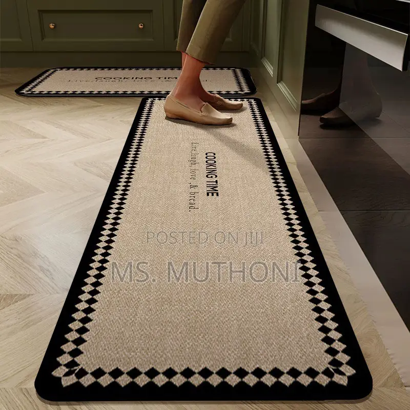Beautiful Aesthetic Rubber Bottom Anti-Slip Kitchen Mats*