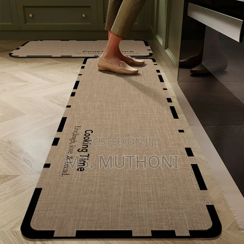 Beautiful Aesthetic Rubber Bottom Anti-Slip Kitchen Mats*
