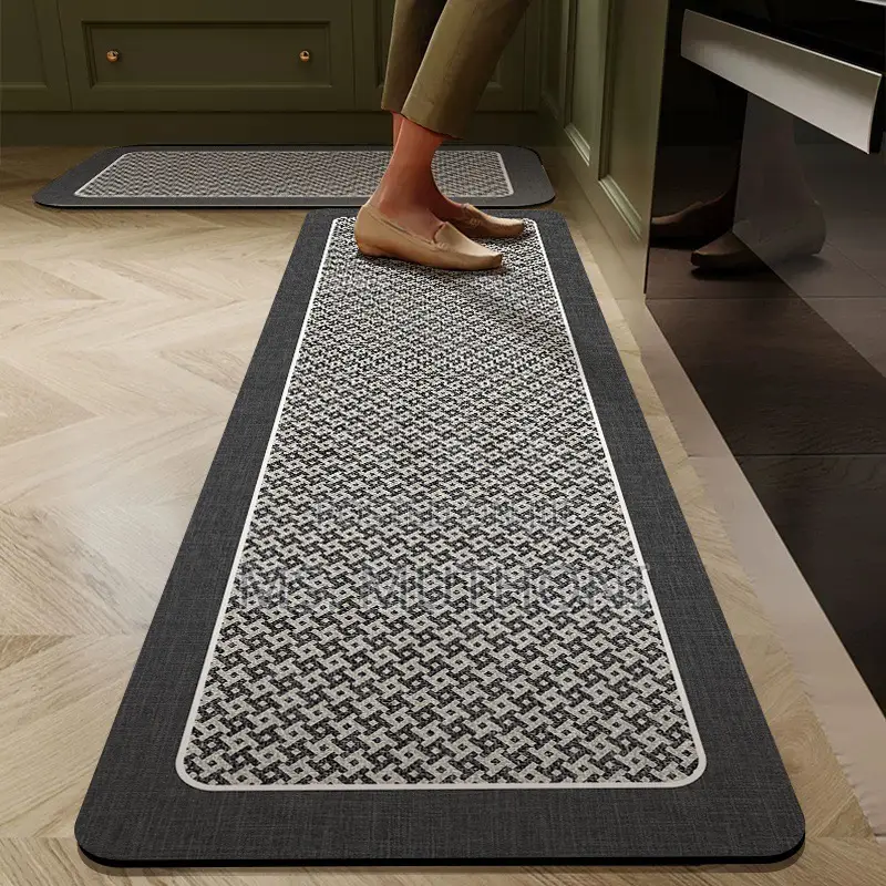 Beautiful Aesthetic Rubber Bottom Anti-Slip Kitchen Mats*
