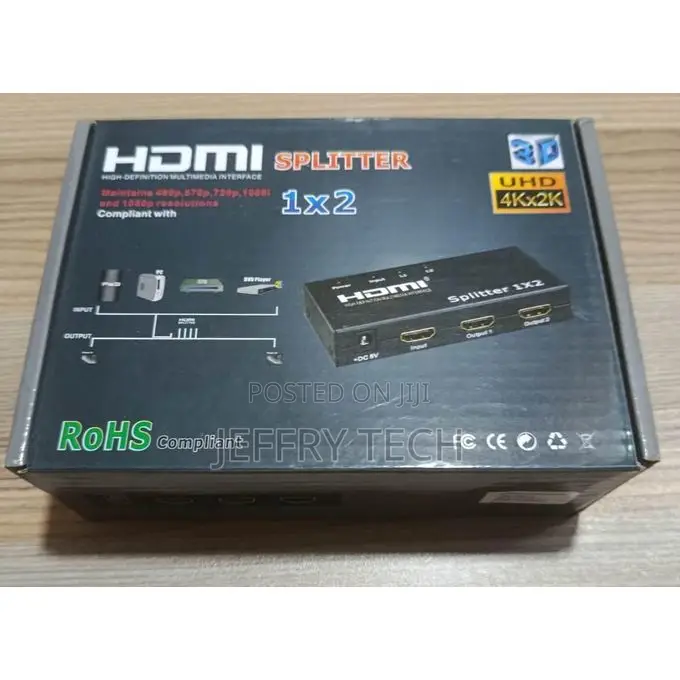 1x2 Hdmi Splitter 1 Input - 2 Outputs | Full Hd/3d | 1080p | Hdmi 1.4