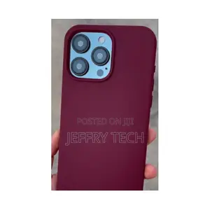 Soft Silicone Back Cover for iPhone 13 Pro Max – Shockproof,T – Maroon