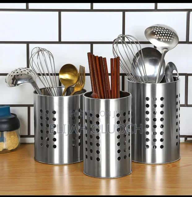 Stainless Steel Cutlery Holder Spoons Chopsticks Kitchen Organiser