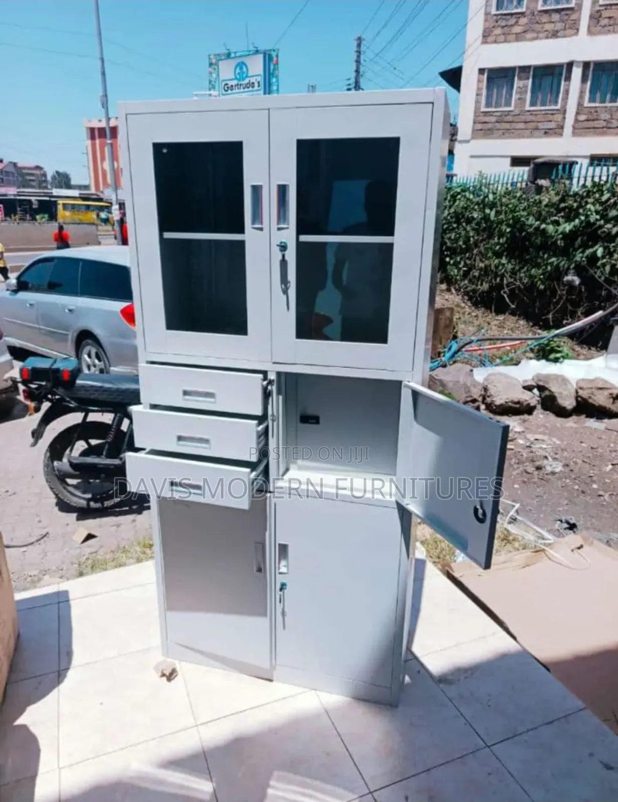The Cabinet With Drawers and Shelves and Safe Box Year