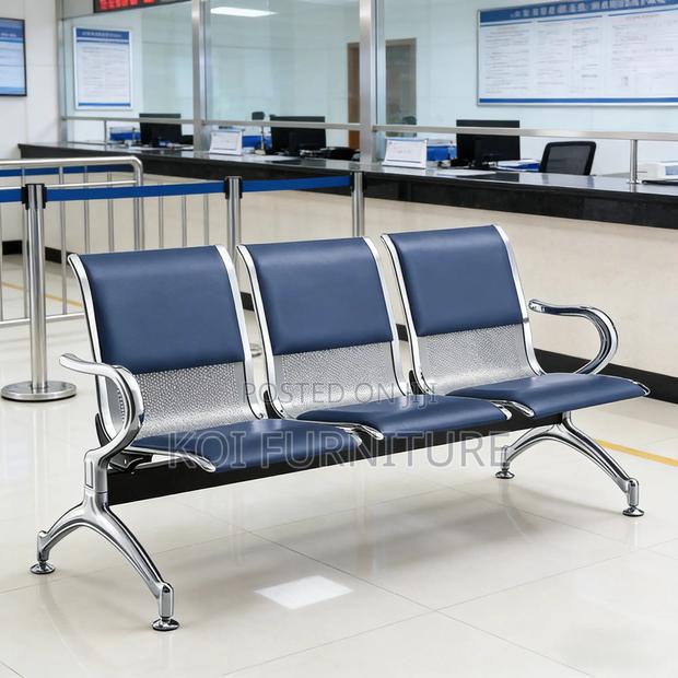 Office Benches; Three Seaters Semi Padded Office Waiting Area Bench