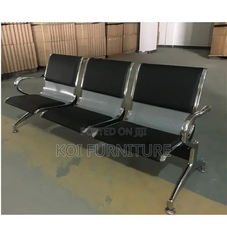Office Benches; Three Seaters Semi Padded Office Waiting Area Bench