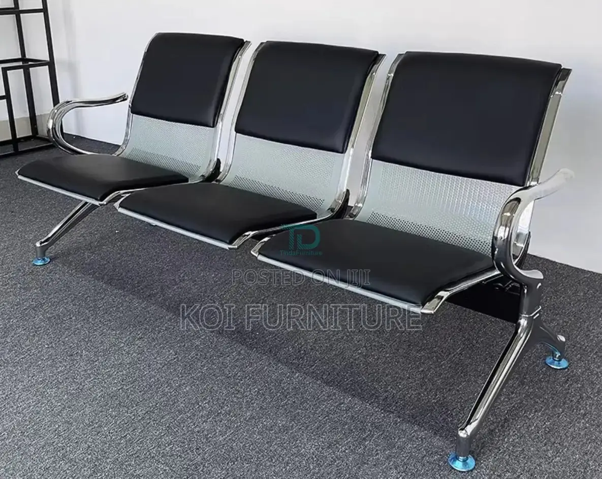 Office Benches; Three Seaters Semi Padded Office Waiting Area Bench