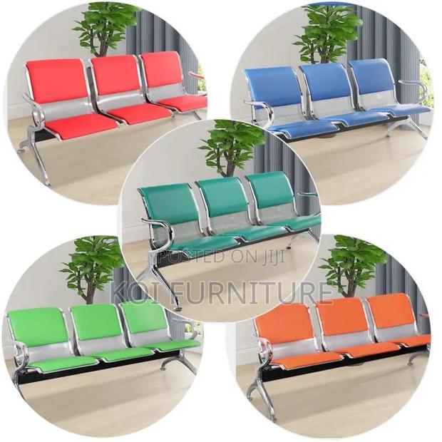 Office Benches; Three Seaters Semi Padded Office Waiting Area Bench - thumbnail 8