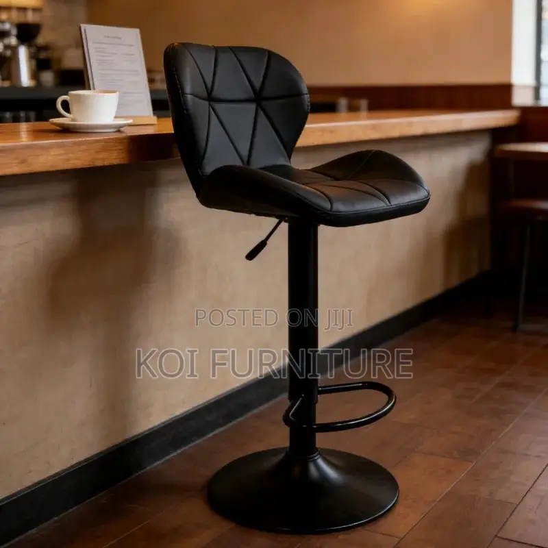 Barstools; Leather Height Adjustable Home Barstools