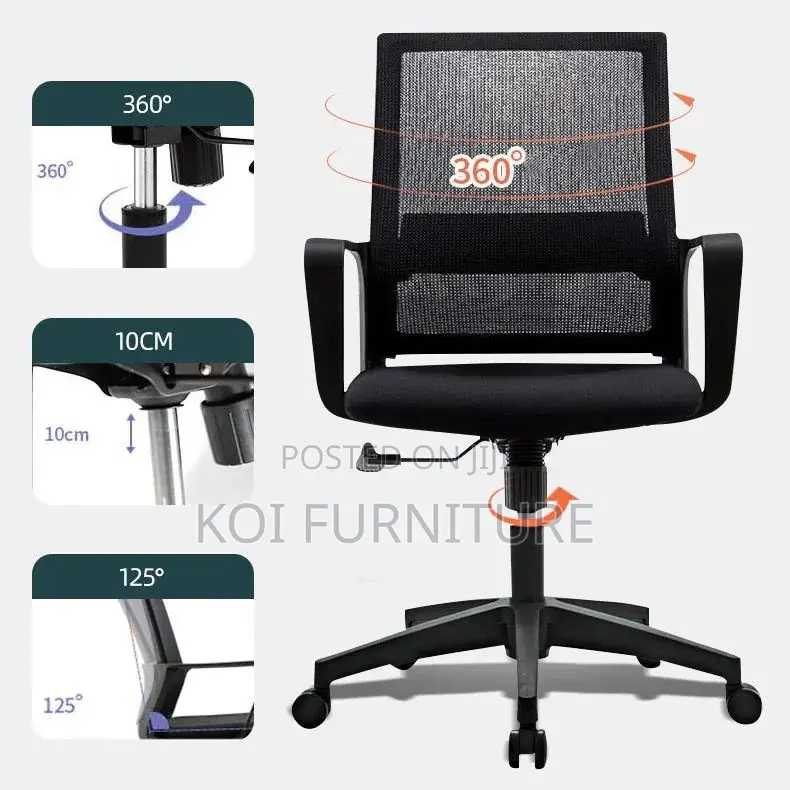 Office Chairs; Captains Ergonomic Executive Office Mesh Chair