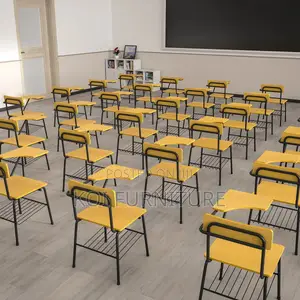 Office Chairs; Wooden School Seats With Writing Pad