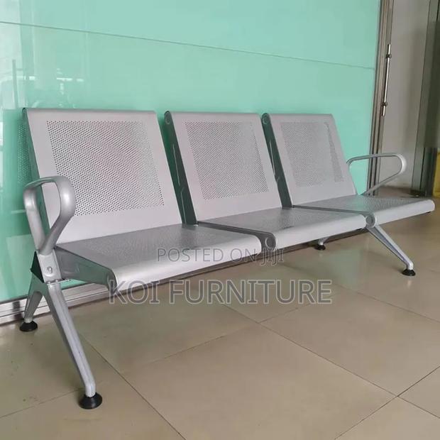 Office Bench; Three Seaters Heavy Metallic Office Bench - thumbnail 4