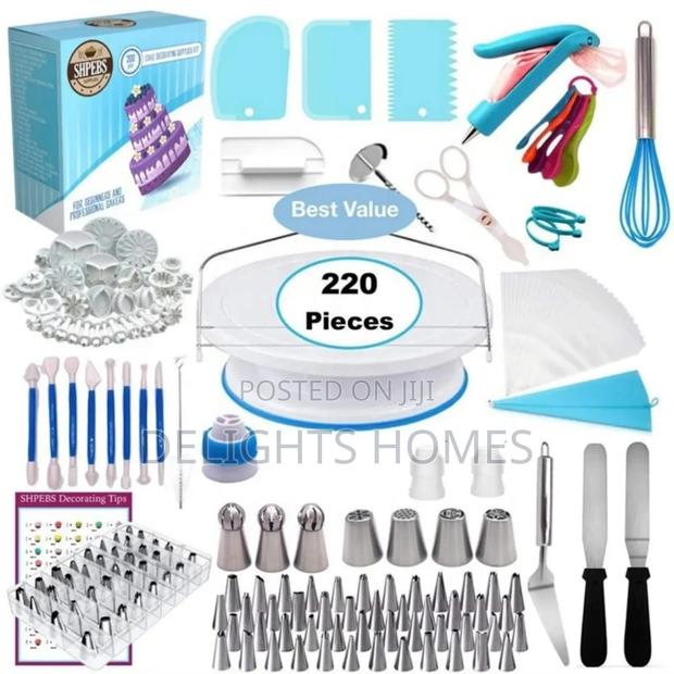 220pcs Cake Decorating Set-Ele