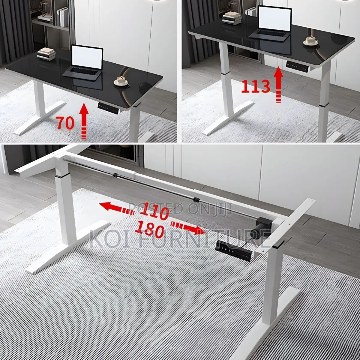 Office Table; 1400mm Electric Vip Home Office Adjustable Table