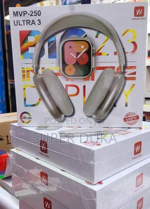 MVP-250 Ultra 3 Smart Hi-Watch +Ultra Bluetooth Headphones Combo